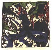 Ernst Ludwig Kirchner Schlemihls entcounter with small grey man Sweden oil painting artist